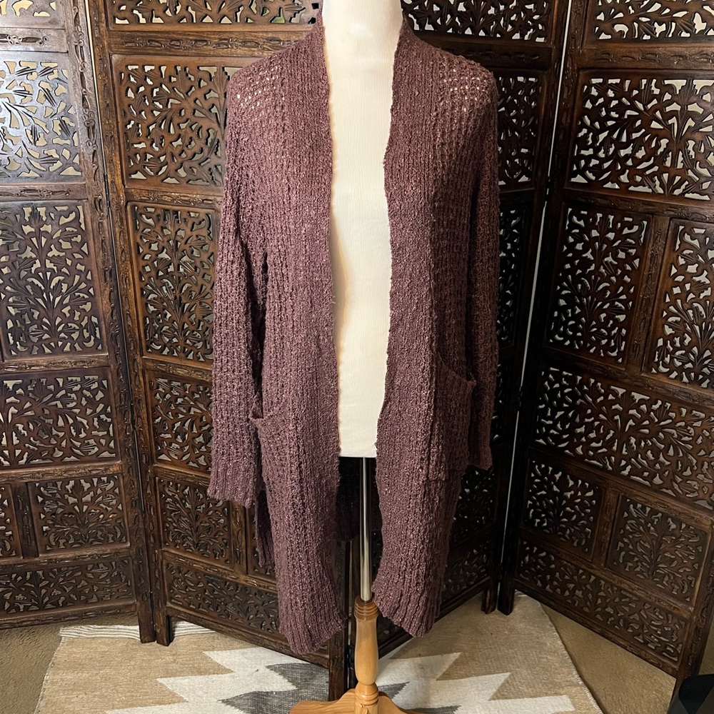 Mulberry Knit Long Cardigan